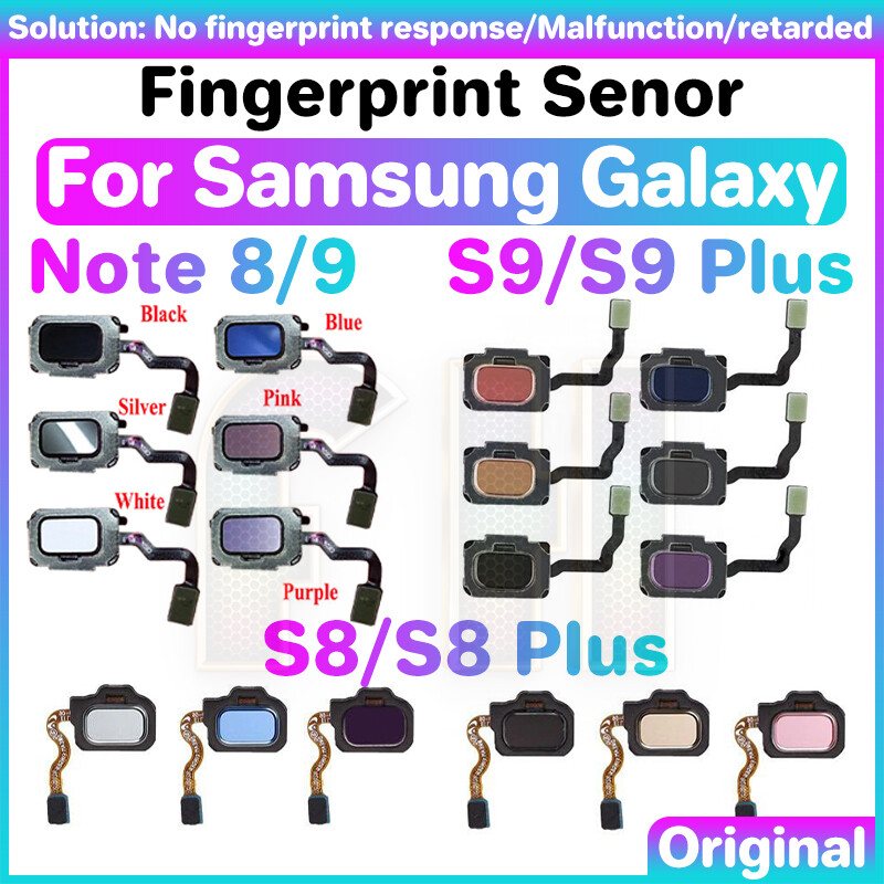 Cảm biến vân tay Touch ID cho Samsung Galaxy Note 8 9 S8 S9 cộng với ngón tay pringt cảm biến nhà phím trở về băng cáp Uốn nút nguồn Flex Bộ phận thay thế