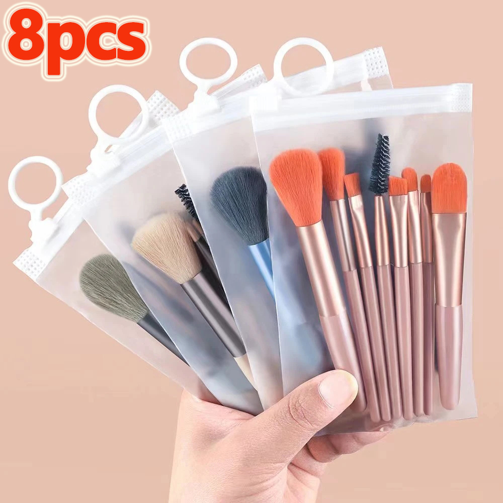8 cái/gói phấn mắt bộ cọ trang điểm chuyên nghiệp cọ đánh phấn nền tán kem che khuyết điểm làm đẹp chổi trang điểm dụng cụ trang điểm