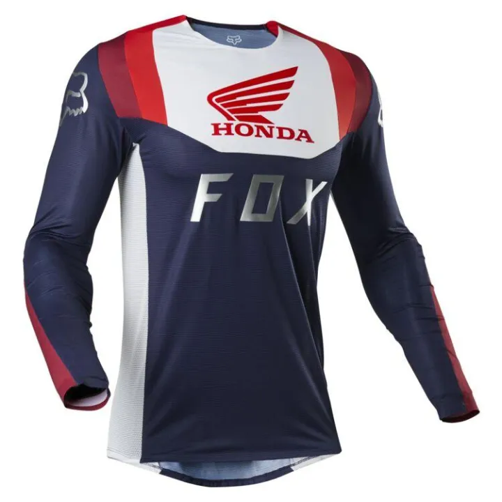 Tay áo dài drifit Fox Jersey cho nam giới lái mô-tô Áo sơ mi Motocross Jersey động cơ áo quần thể thao