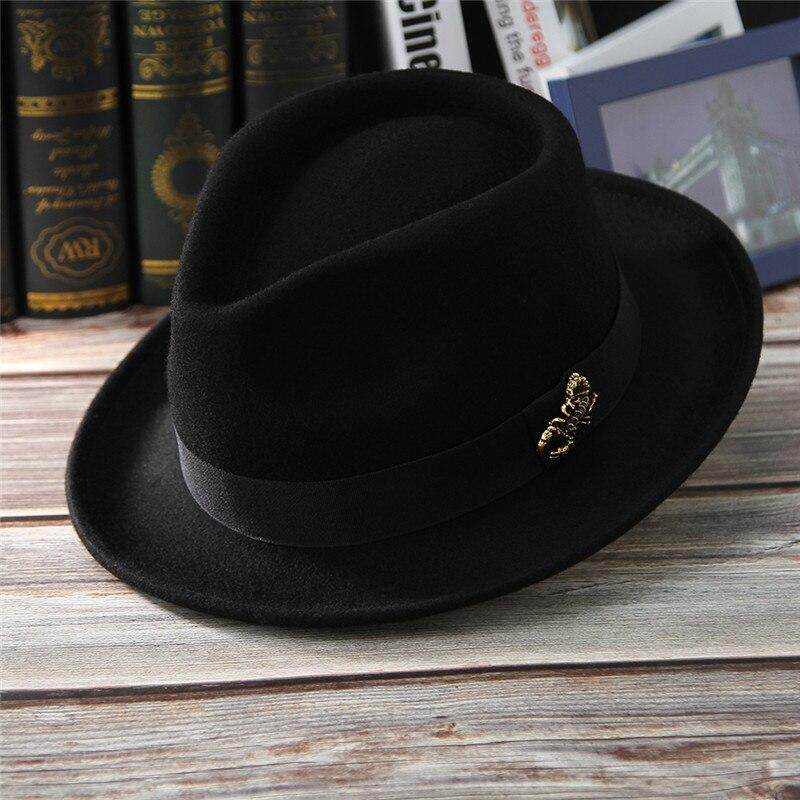 narrow brim felt hat