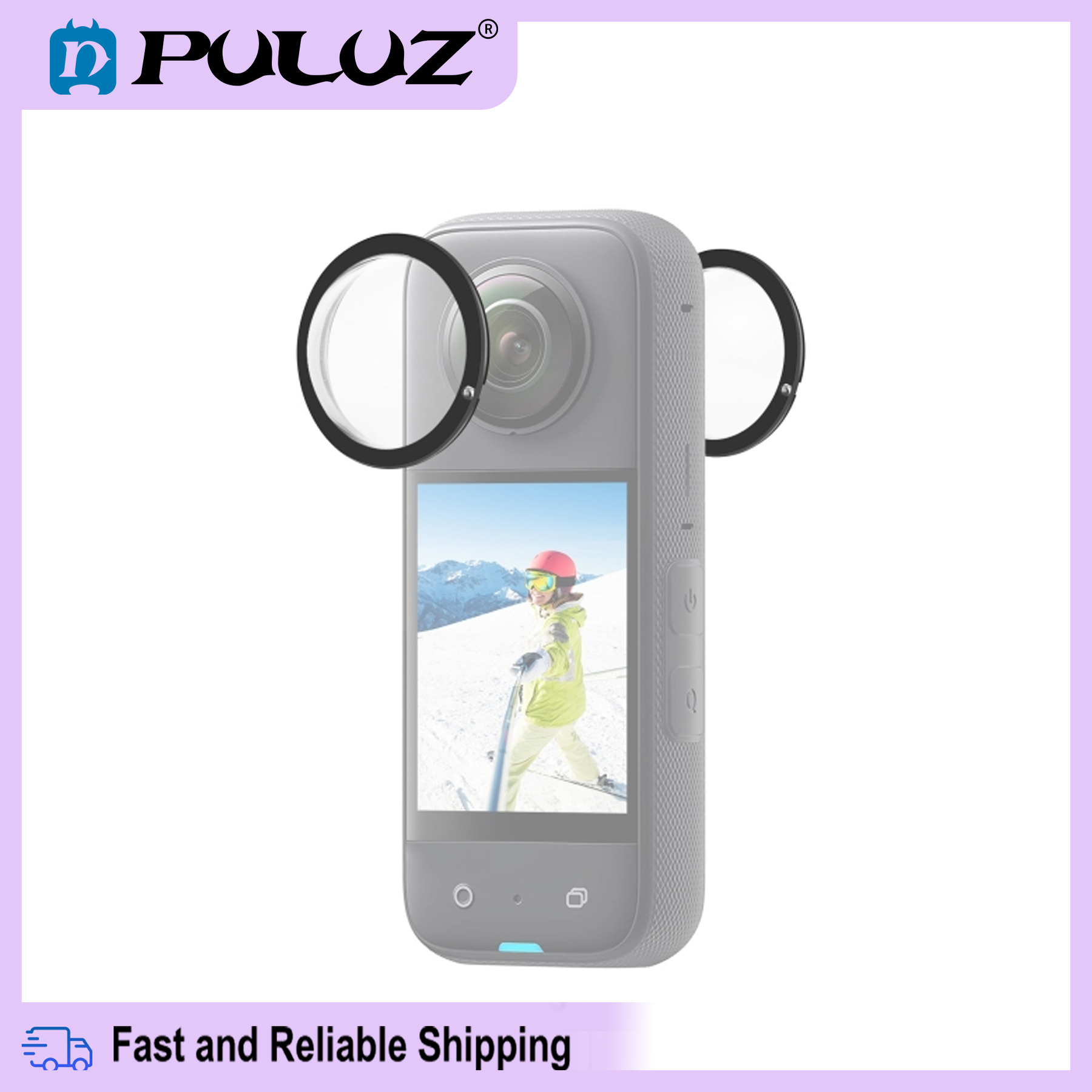 2 tấm bảo vệ ống kính camera toàn cảnh, puluz cho bọc bảo vệ pc bảo vệ ống kính insta360 x3 puluz
