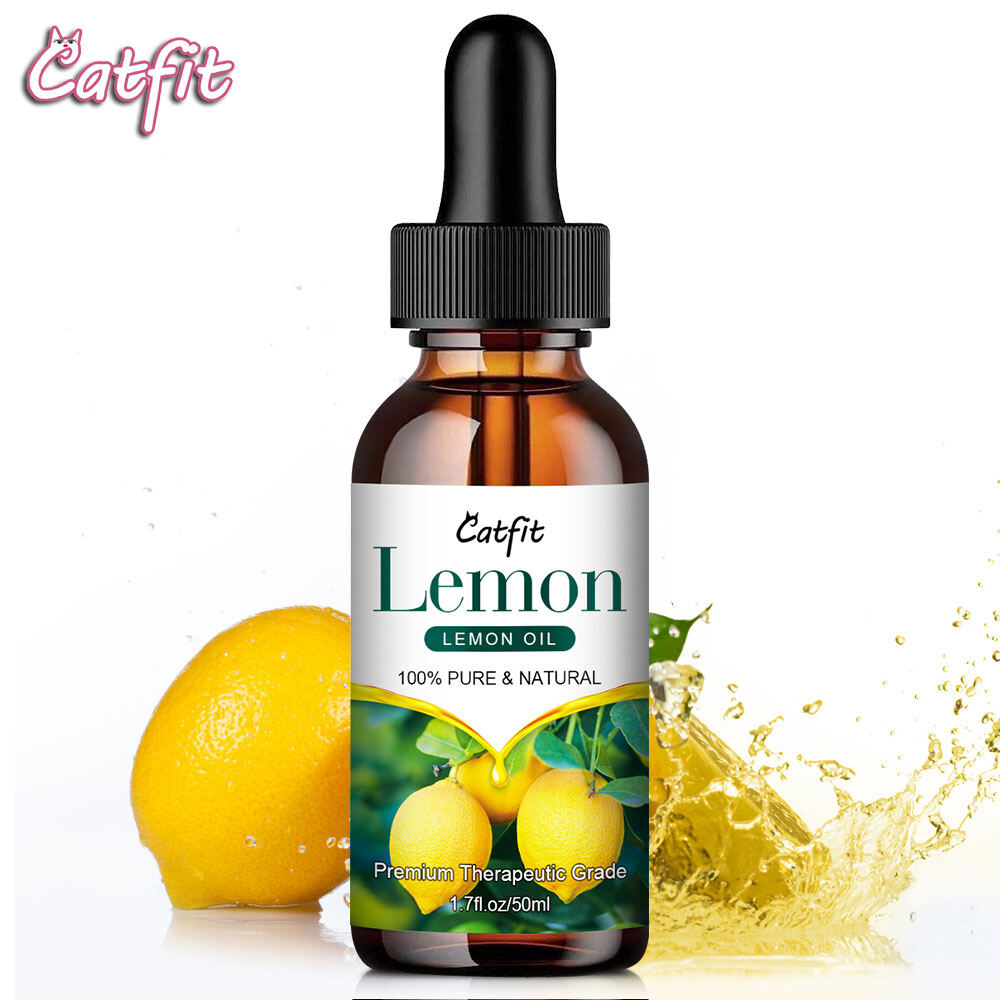 Gambar Catfit Lemon Flavor Vitamin C Acid Skin Essence Lemon Essential Oil Anti aging Dark Spots Wrinkle Removal Air Freshening and Diffusion Aromatherapy Essential Oil