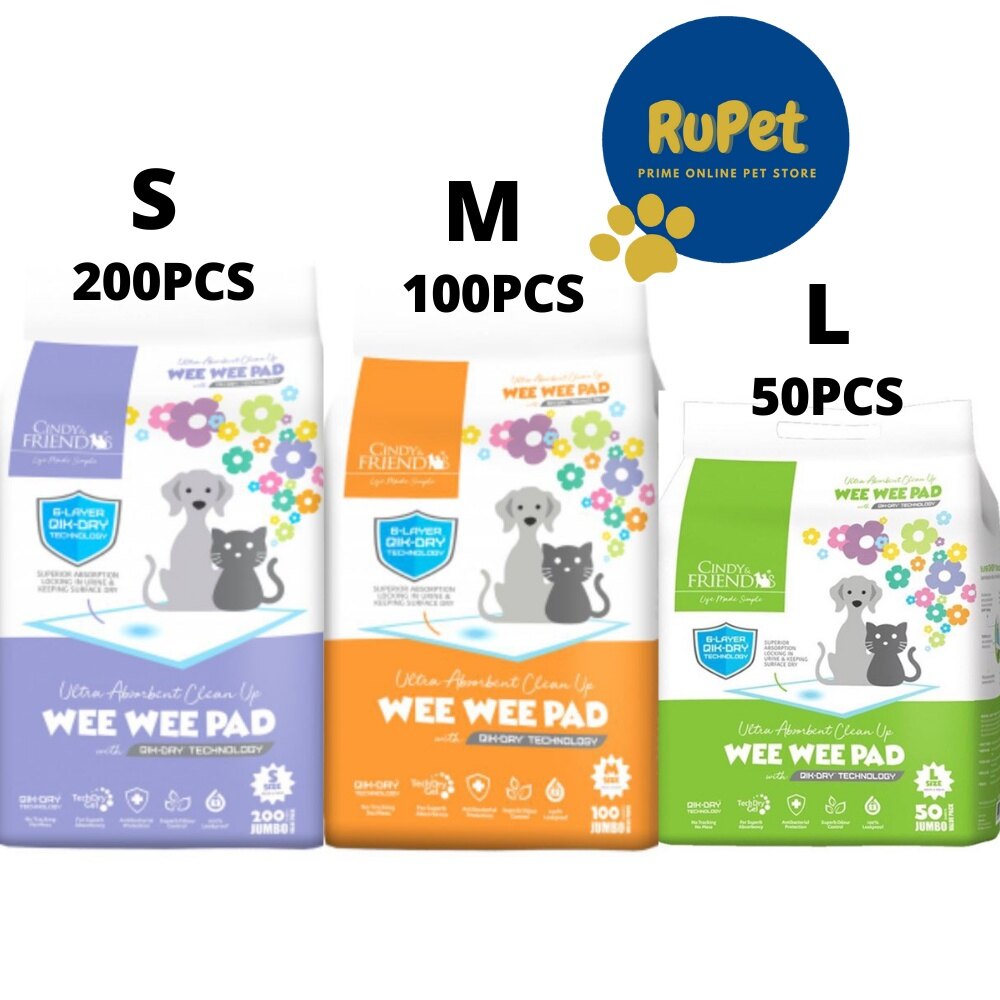 Cindy Friends WEE WEE PAD for pets S,M,L Size Training Wee