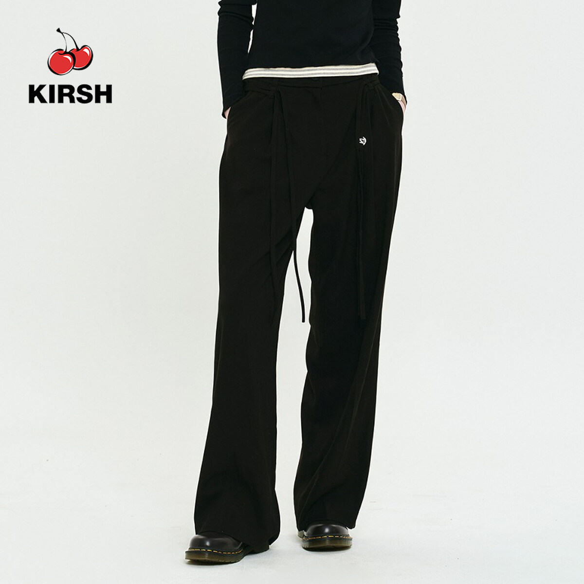 [KIRSH] COLLECTION STRING CUT OFF WIDE SLACKS | 23AW ราคา 2,545 บาท*ส่งฟรี