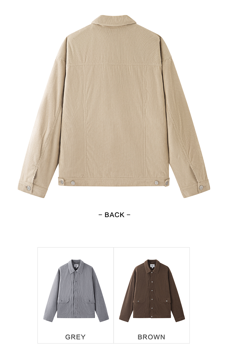 Semir Men'S Jacket For Autumn 2024 Made Textured Vintage Corduroy Fabric Featuring Stylish Versatile Work Clothes-Inspired Top Perfect For Fashionable Look · v4