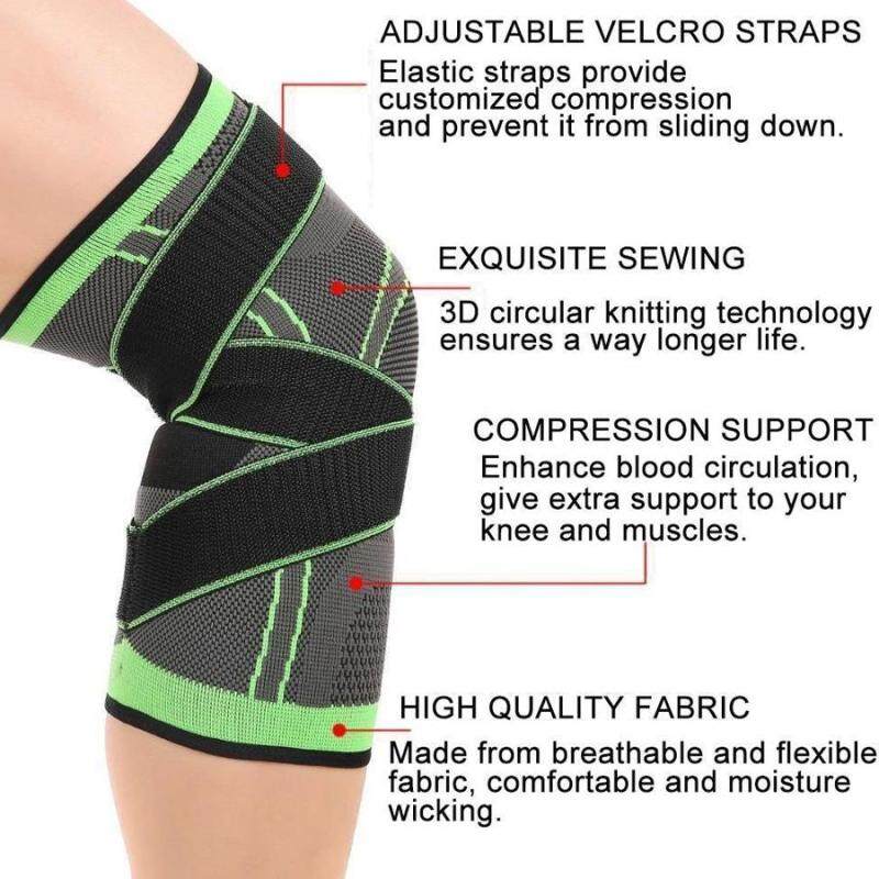 1 Piece Basketball Crossfit Jogging and Post Surgery Recovery for Men & Women Fueyou Knee Brace Compression Sleeve with Strap for Best Support & Pain Relief for Meniscus Tear Arthritis Running 