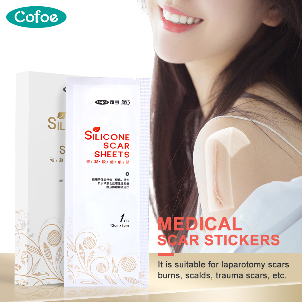 Cofoe gel silicon y tế loại bỏ vết sẹo thạch cao Sửa chữa da vết bầm tím đốt vết trầy xước vết sẹo mổ lấy thai vá
