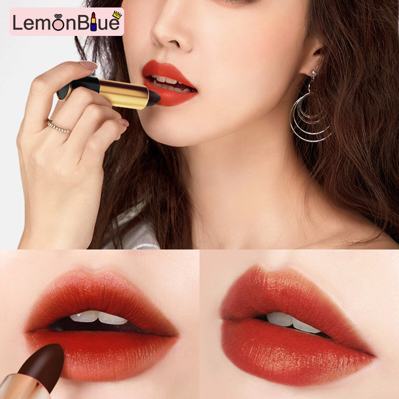 Gambar LemonBlue 3 Color Matte Lipstick Velvet Lip Glaze Color Charm Lasting Non fading Lip Make Lip glaze Color Charm Lasting Non fading Lip Makeup Matte Velvet Lip Glaze