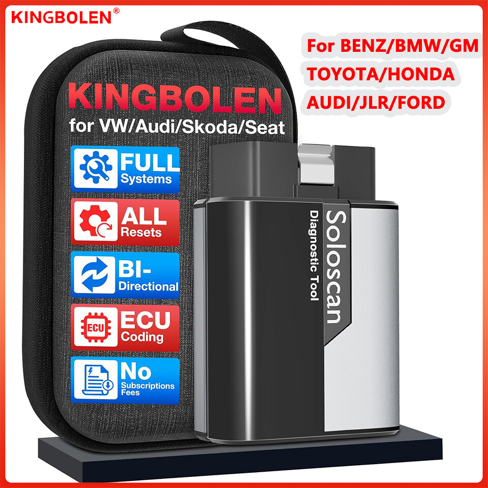 KINGBOLEN SOLOSCAN for BENZ/BMW/GM/TOYOTA/Audi/Skoda/Seat/VW Bluetooth OBD2 Scanner Diagnostic Tool,Full Systems Scan Tool with All Resets,ECU Coding,Bi-Directional Code Reader for iOS & Android,Lifetime F.Ree Update ราคา 2,430 บาท*ส่งฟรี