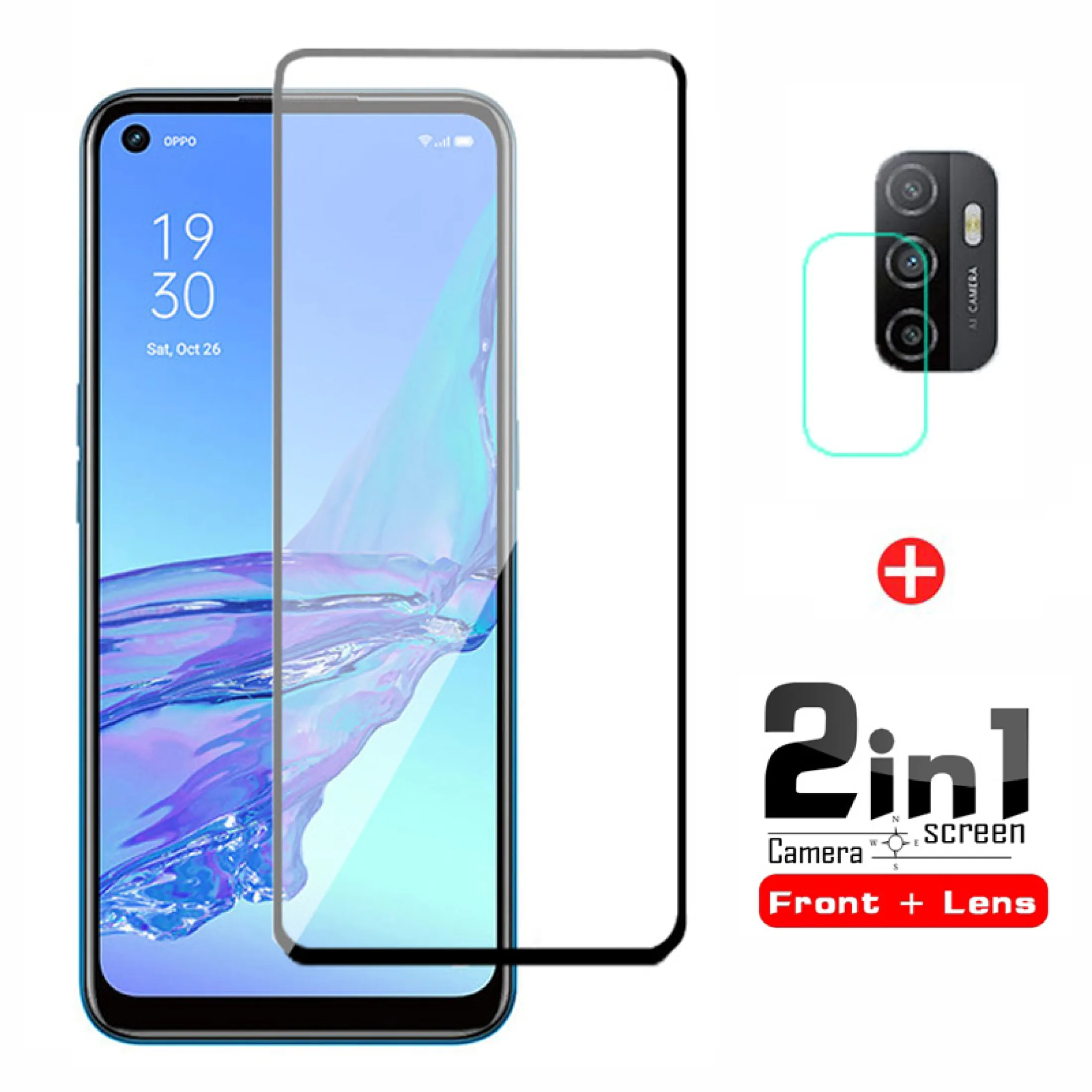 Oppo A53 Tempered Glass Full Coverage Glass Film For Oppo A5 A9 2020 A3s A7 A12e A12 A5s A31 A52 A72 A91 A92 Screen Protector And Camera Lens Glass Protector Lazada Ph