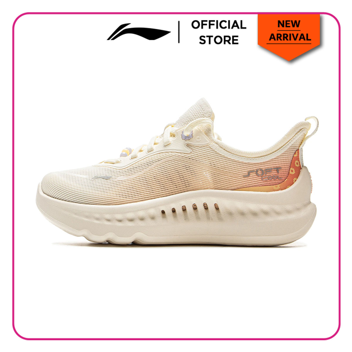 LI-NING Women's SOFT COOL 2 Sports Memory Foam Lace-up Sneaker Lifestyle Classic leisure shoes Commuting Wear Fashion AGLV010-10 ราคา 2,239 บาท*ส่งฟรี