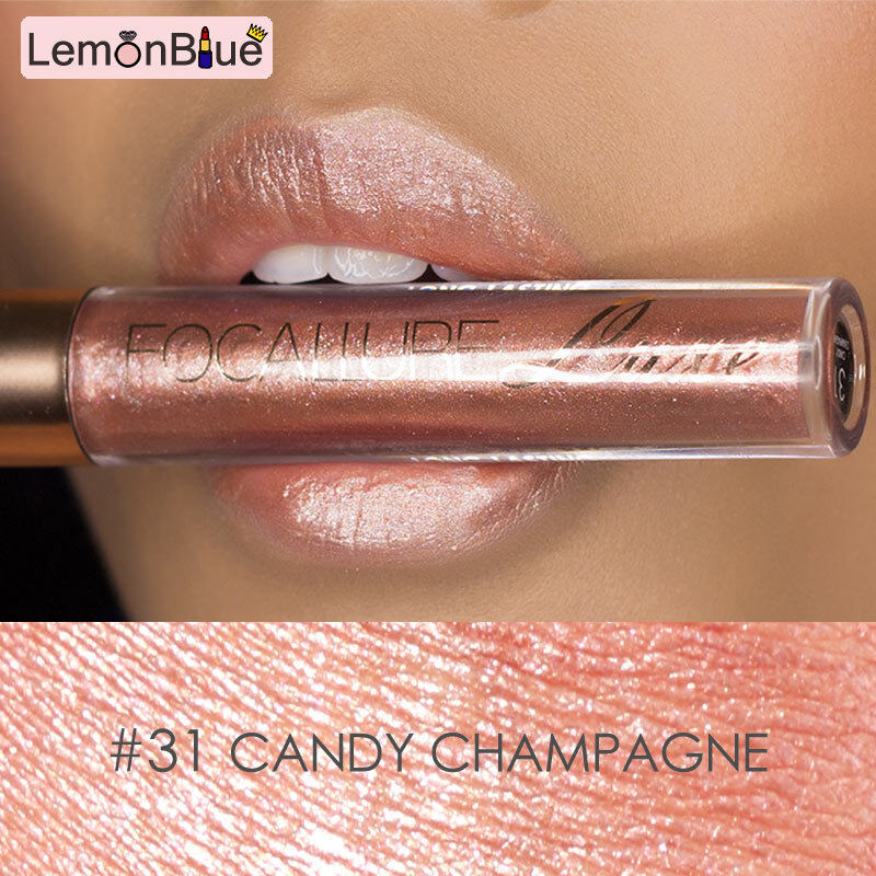 Gambar LemonBlue Makeup Pigment Glitter Lipstick Liquid Shimmer Metallic Lip Gloss Makeup Beauty Tools