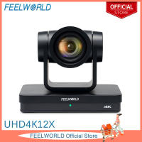 FEELWORLD UHD4K12X 4K PTZ Camera USB POE 12X Optical Pan Tilt Zoom AI Auto Tracking Fcous SDI HDMI IP Remote Control for Live Streaming Church Video Conference Teaching