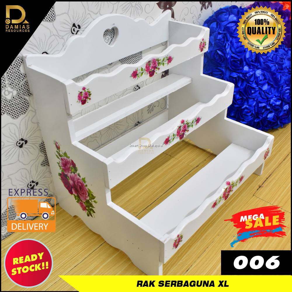 Gambar New Rak Design Vintage 3 Stage Rak Botol Kicap Botol Sos Cili   Garam  Rak Kayu