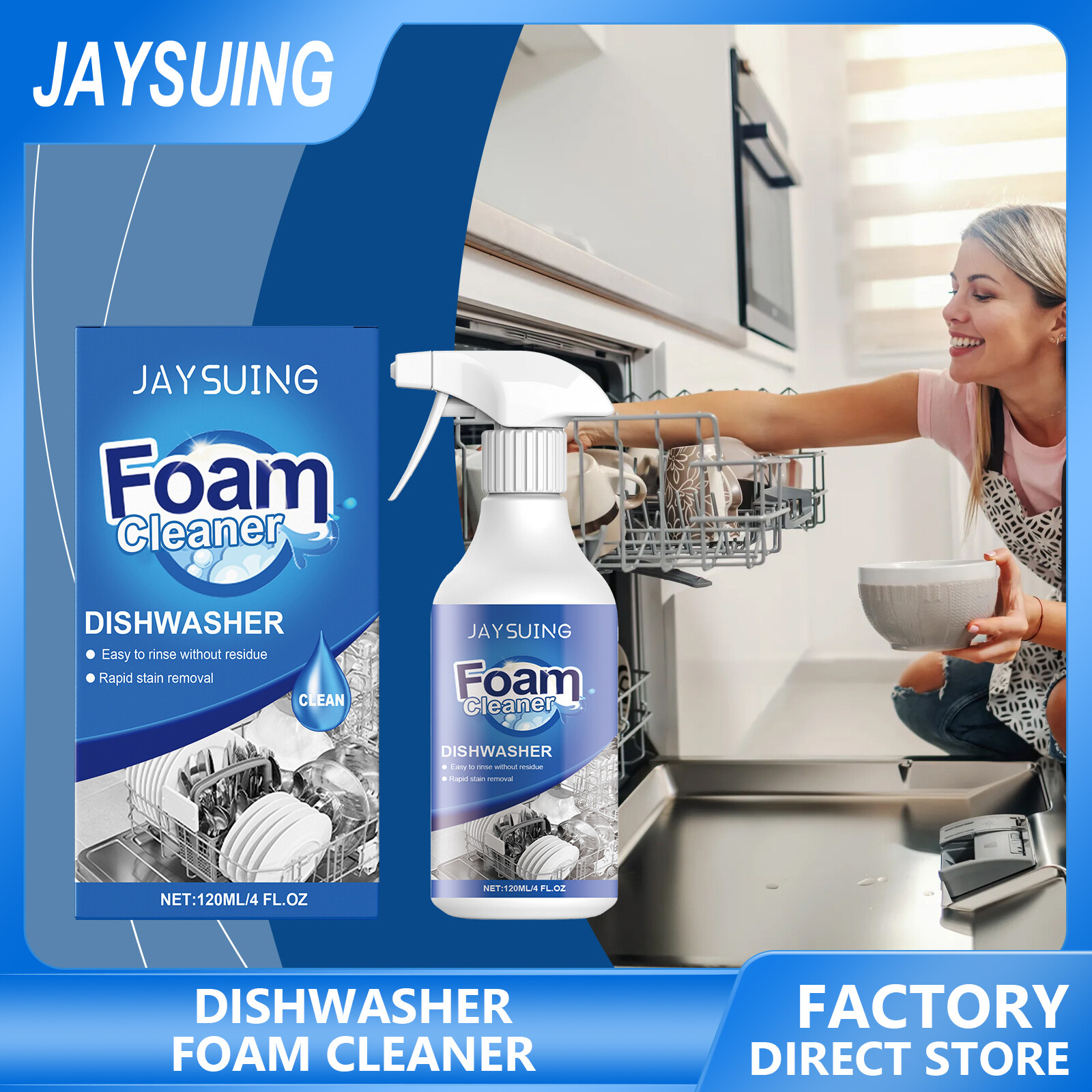 JAYSUING Dishwasher Cleaner Limescale & Grease Remover Utensil Safe Formula Eco-Friendly Professional Dishwasher Cleaner Strong Oil Stain Removal Descaling Detergent Tablets Kitchen Cleaning Tools for Dishwasher Washing Machine Giá 159,540 Đồng*Miễn phí vận chuyển