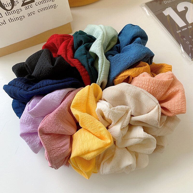 Dây Buộc Tóc Dây Buộc Cổ Điển Đơn Giản Dây Cao Su Co Giãn Màu Trơn Cho Nữ Dây Buộc Tóc Đuôi Ngựa Thường Ngày Phụ Kiện Tóc