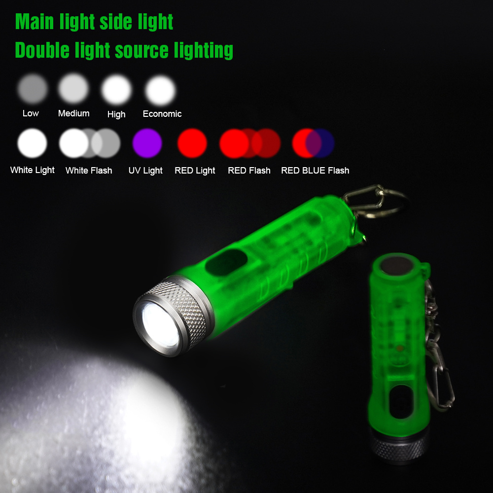 MINI ONE SE Max. Đèn Pin Chìa Khóa Nhựa Bền Phát Hiện Chất Tăng Trắng Quang Học 500 Lumens
