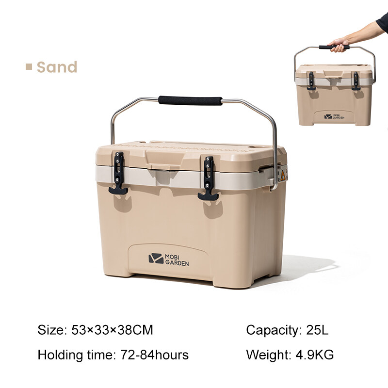 MOBI GARDEN Camping Cooler Box 25L น้ำแข็งรถแบบพกพาแคมป์ปิ้ง Picnic