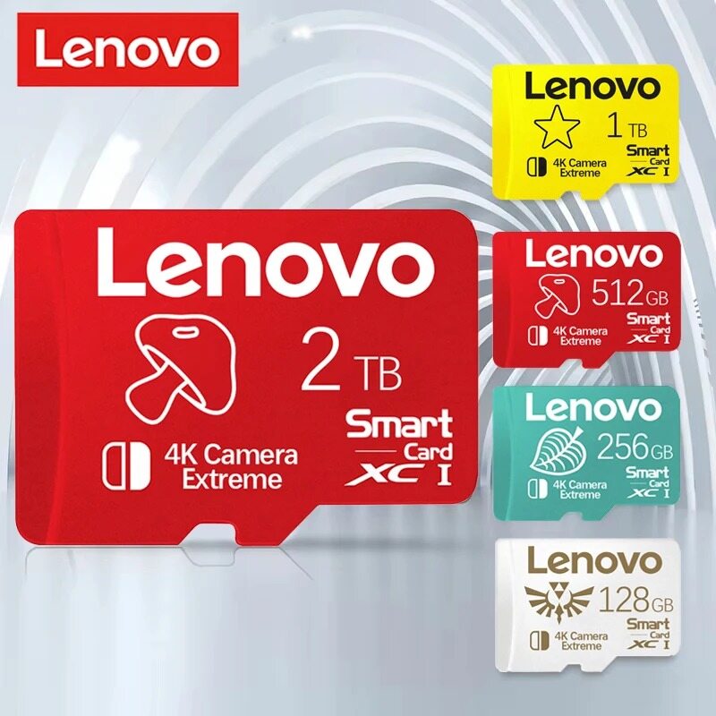 Lenovo Original C10 Storage Cards A1 2TB V30, U3, 32GB, V10, U1, Micro TF SD Card For Cameras And PC ราคา 307 บาท*ส่งฟรี