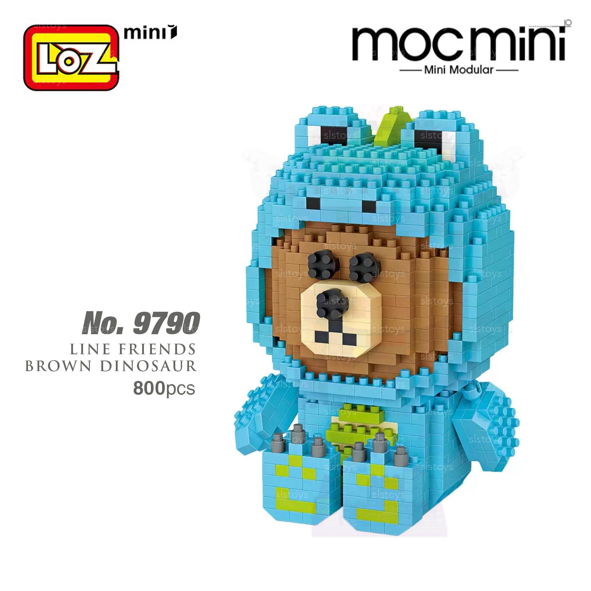 Loz 9739 Line Town Brown Bear Animal Diy Nano Blocks Diamond Mini Building Toy