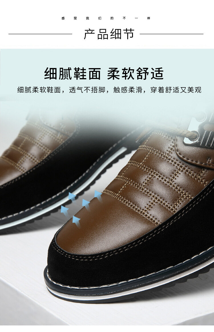 Giày Da Công Sở Trang Phục 2022 Cho Nam Giày Thường Ngày Đế Bằng Thoải Mái Ngắn Gọn Giày Nam Đầu Tròn Màu Trơn Buộc Dây 8