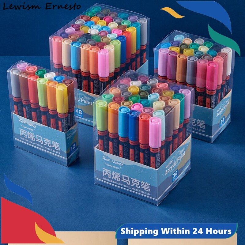 เลอปากกามาร์กเกอร์สีอะคริลิคแบบน้ำปากกาอะคริลิคชุด36/24/12เหมาะสำหรับผ้าแคนวาสศิลปะหินการทำบัตรโลหะและเซรามิกชุดศิลปะแบบทำมือ - ยี่ห้อ China OEM ราคา 280 บาท*ส่งฟรี