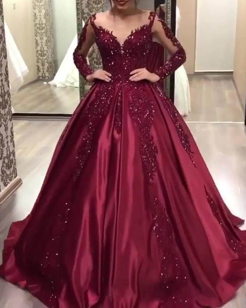 Ball Gown Long Sleeve Prom Dress - Best Price in Singapore - May 2023 |  Lazada.sg