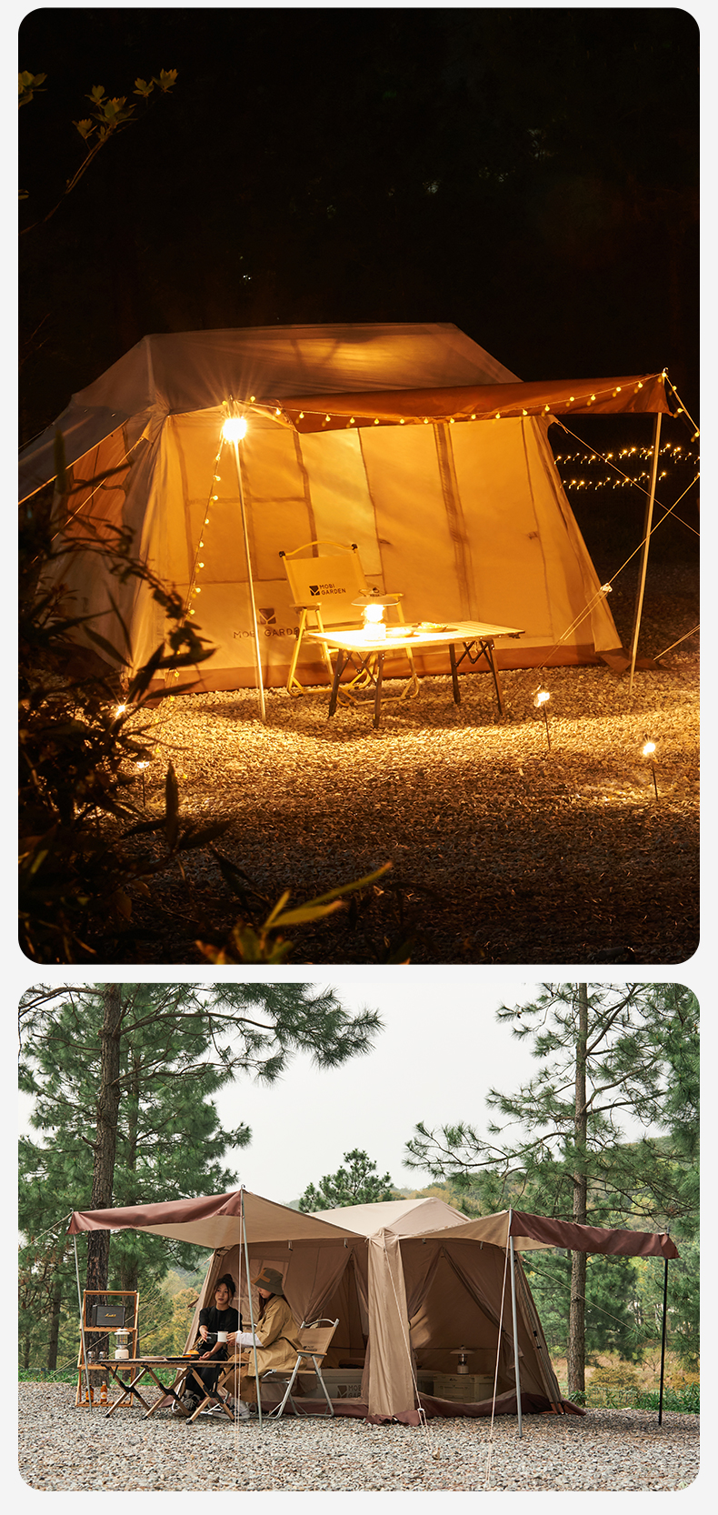 MOBI GARDEN Camping Instant Tent Automatic Tent Large Space Waterproof Picnic Outdoor · v49