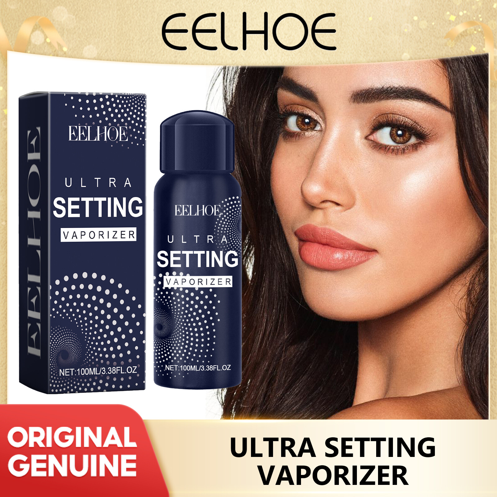 Eelhoe giữ ẩm lâu trôi kiểm soát dầu ánh sáng độ ẩm nước, không thấm nước chống mồ hôi không dễ tháo trang điểm quầng kiểm soát dầu mờ làm mới và nhanh chóng thiết lập trang điểm giữ phun chăm sóc da 100ml