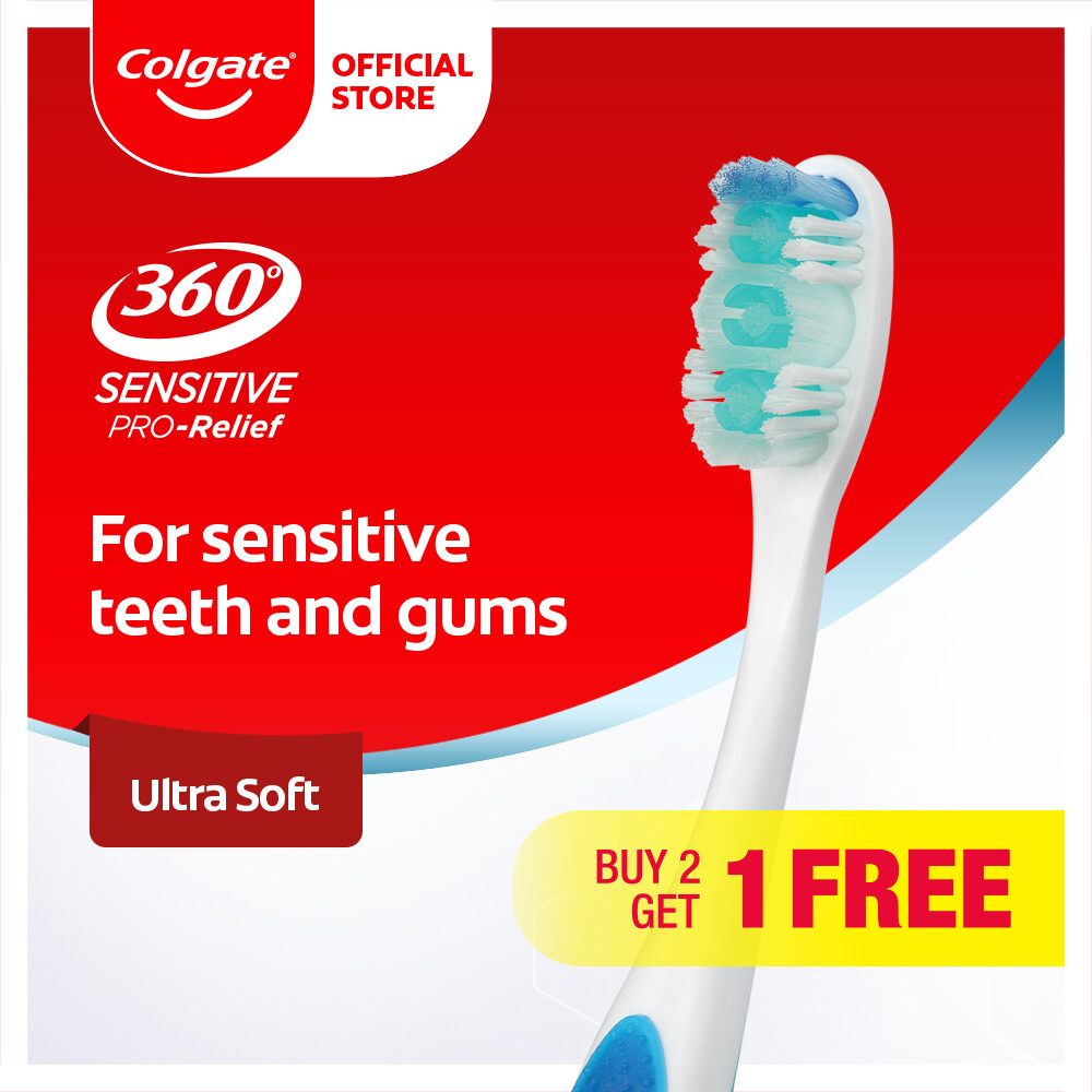 Gambar Colgate 360 Sensitive Pro Relief Toothbrush Valuepack 3s (Extra Soft)
