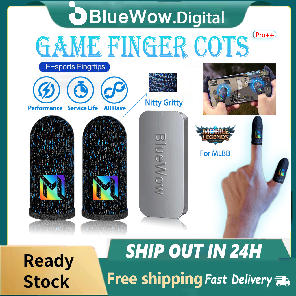 BlueWow New Custom Pro++ 【Mobile Legends】 Game Finger Gloves Suitable for PUBG MLBB Mobile Game Colorful Gradient Series 86-pin Sweat-proof Thumb Gloves ราคา 16 บาท*ส่งฟรี