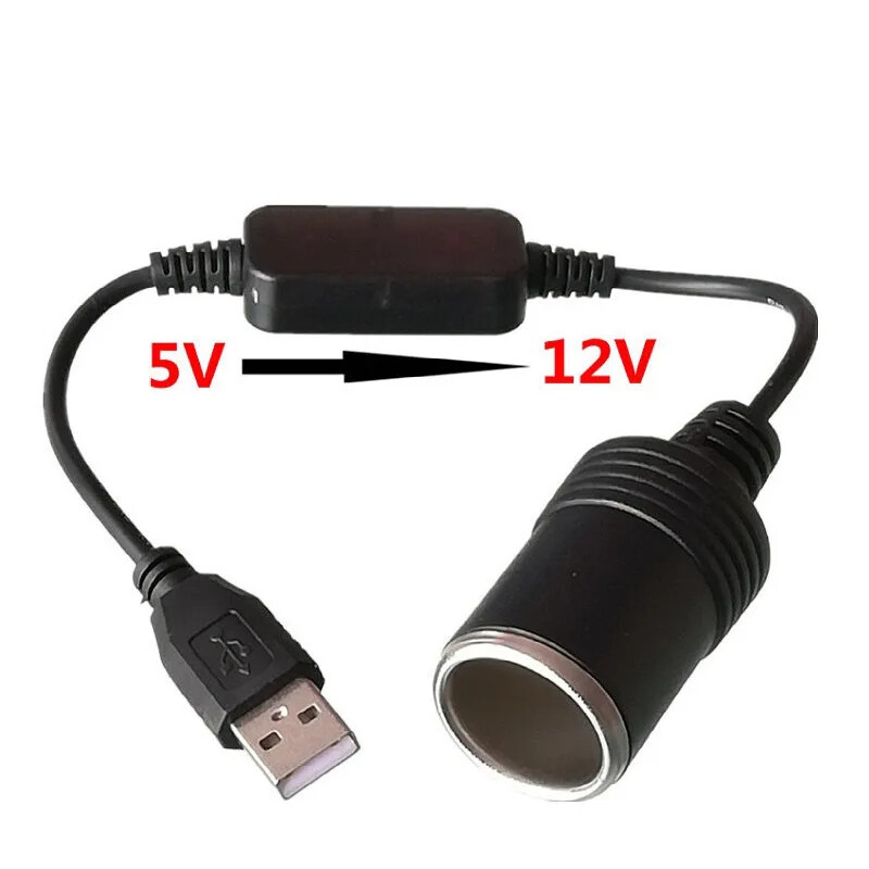 Usb 5V đến 12V ổ cắm thuốc lá 2A USB đầu đực thành đầu cái thuốc lá Bộ chuyển đổi châm lửa chuyển đổi phụ kiện thiết bị điện tử xe hơi