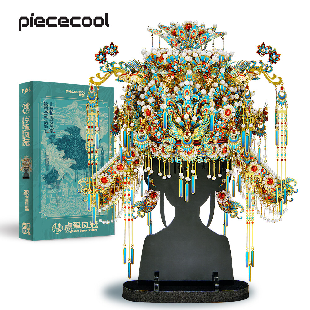 Piececool 3D bộ đố vui kim loại Kingfisher phoneix vương miện Bộ mô hình xây dựng Trò chơi ghép hình kỷ niệm sinh nhật đám cưới năm ngày lễ tình nhân quà tặng cho phụ nữ