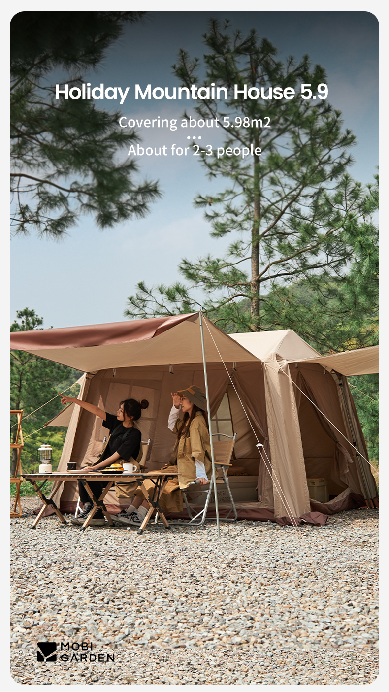 MOBI GARDEN Camping Instant Tent Automatic Tent Large Space Waterproof Picnic Outdoor · v49