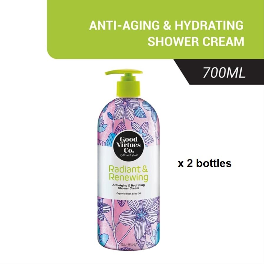 Gambar GOOD VIRTUES CO Anti aging Hydrating Shower Cream Body Wash (700ml x 2 bottles)
