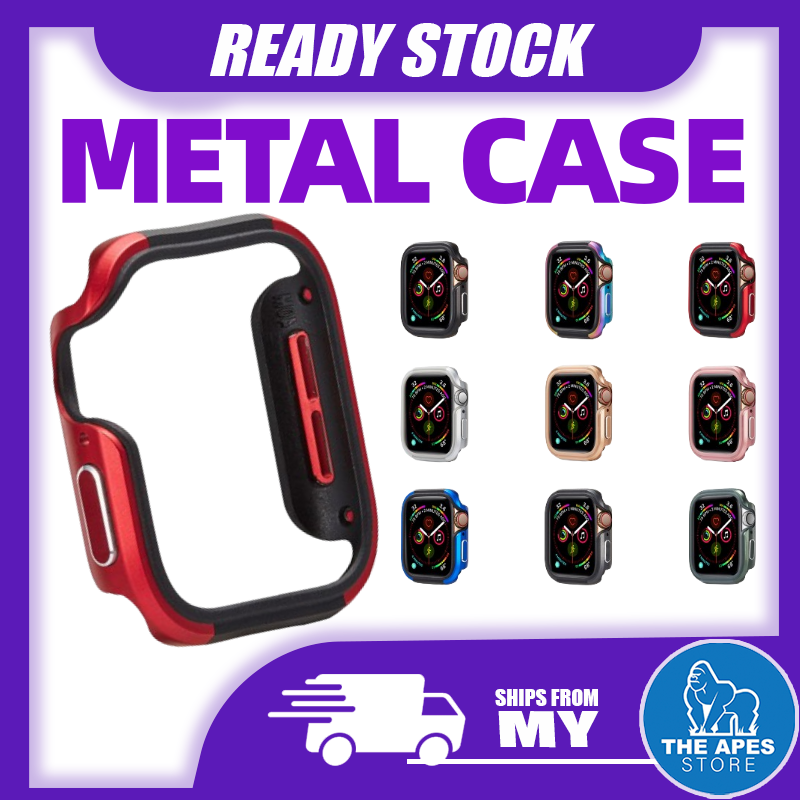 Metal Watch Case TPU + Aluminum Alloy Metal Protective Watch Cover Watch Frame Bumper Case Anti Dropping Anti Scraping Watch Cover Case 金属手表壳 手表外壳 Harga  21 Ringgit*Penghantaran Percuma