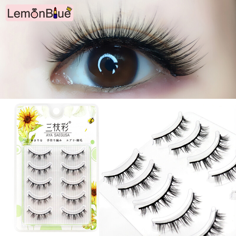 Gambar Charming False Eyelashes Natural Faux Eyelashes Practical Eye Makeup Tools Faux Masquerade Parnival Parties False Eyelashes Charming Practical Eye Makeup Tools Light Comfortable to Wear Great Gifts 5 Pairs