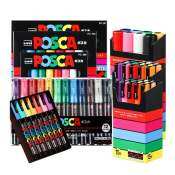 Uni Posca Paint Marker Pens Set for Multi-Surface Art