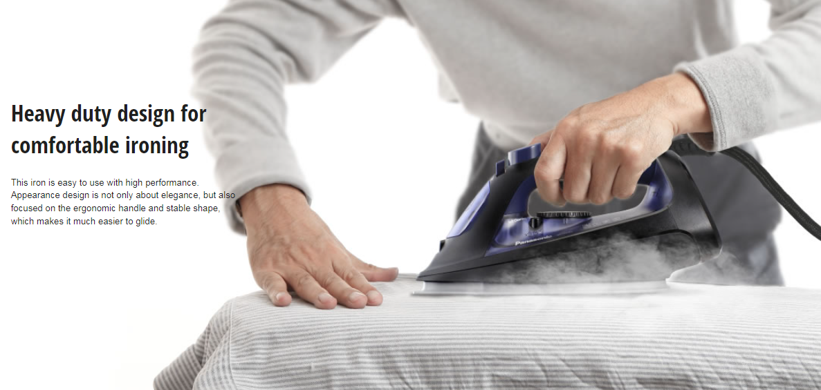 Panasonic NI-U500C Steam Iron with Ceramic-Coated Sole Plate description image 2