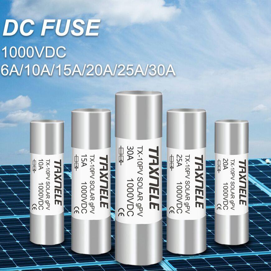 Solar dc 1000v pv fuses 6a 10a 15a 20a 25a 30a high voltage for solar system protection