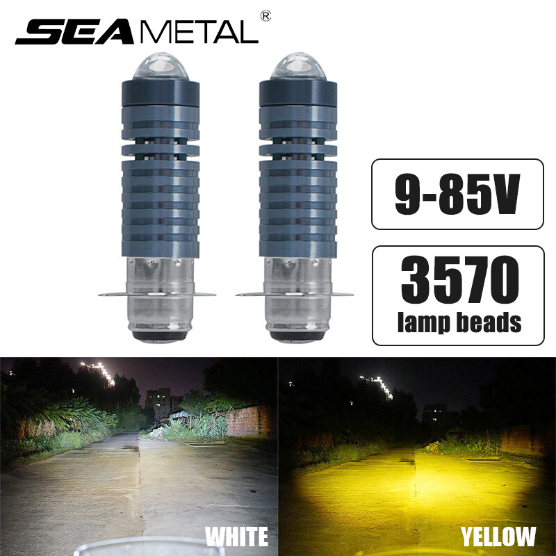 Motorcycle P15D LED Headlight Bulb Universal High and Low Two