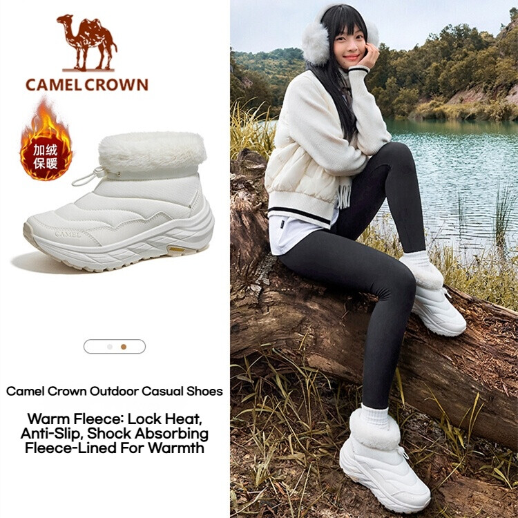 CAMEL CROWN Outdoor Winter Snow Boots | Unisex Warm Fleece-Lined Waterproof & Anti-Slip Lightweight Casual Cold-Weather Shoes for Travel, Ice, Snow & Outdoor Walking ราคา 1,669 บาท*ส่งฟรี