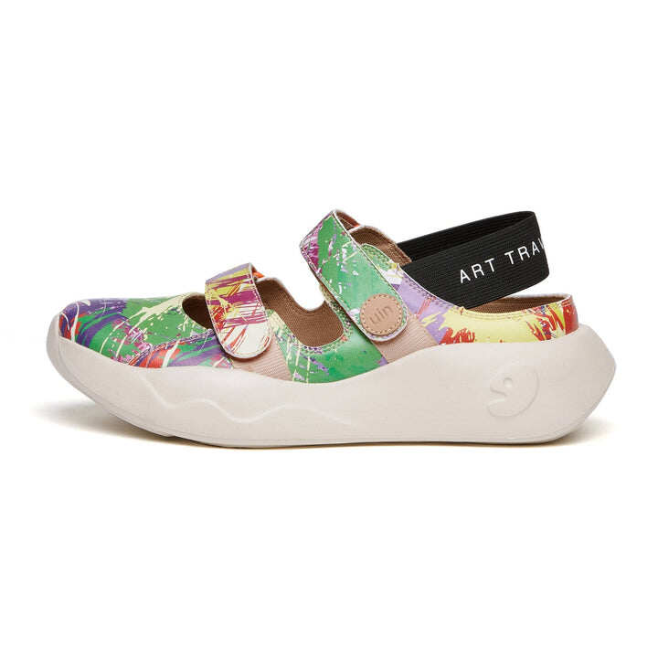 UIN San Sebastian 3 Women's Art Painted Travel Shoes Slip On Comfort sandal Lightweight flat shoes ราคา 6,420 บาท*ส่งฟรี