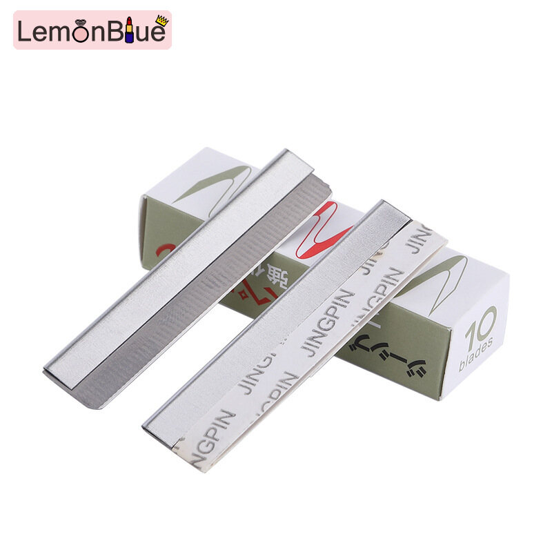 Gambar Set of 10 Single Edge Razor Blade Replacement Stainless Steel Shaver Blades Stainless Steel Shaver Blades for Trimming Shaving Mustaches Eyebrows Set of 10 Single Edge Razor Blade Replacement