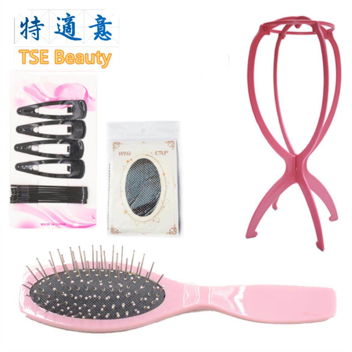Tse bộ chăm sóc tóc giả chuyên nghiệp kẹp bb hình chữ u/lưới tóc/lược thép lớn/giá để tóc giả/kẹp bb 5 cái/bộ dụng cụ bảo dưỡng tóc giả