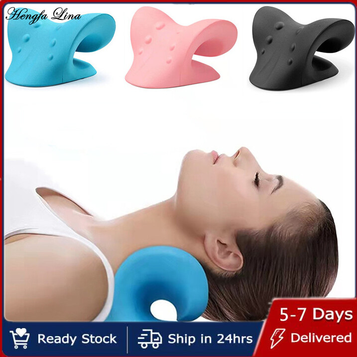 Hengfa Lina EVA Neck Massage Pillow Neck Shoulder Cervical Chiropractic Traction Device Massage Pillow for Pain Relief Body Neck Massager