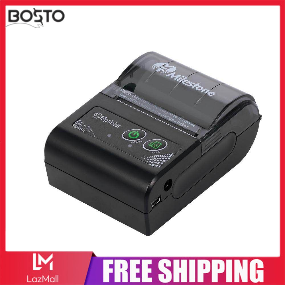 MHT-P10 Máy In Hóa Đơn Nhiệt Mini USB + Bluetooth Điều Khiển Điện Thoại 48Mm, Dành Cho Android, Máy In IOS, Phích Cắm EU