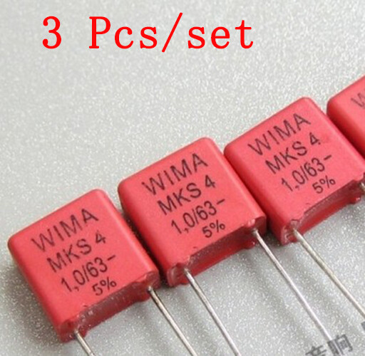 3 tụ điện màng cái/lốc uf 1.0 chân đồng 105 wima mks4 series 1uf 63v