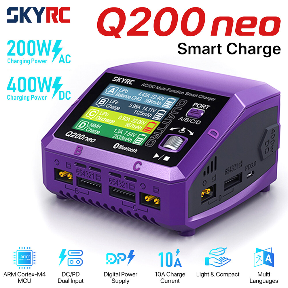 2023 NEW SkyRC Q200neo Lipo Battery Balance Charger for 1-6S LiPo Life 2