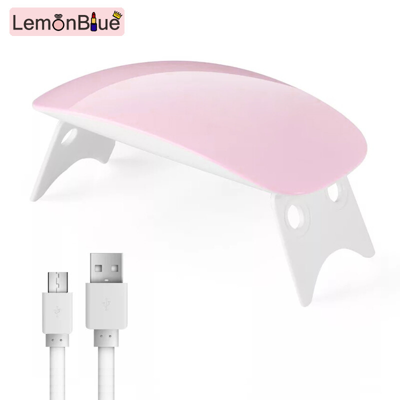 Gambar LemonBlue Mini LED UV Nail Lamp Nail Dryer Portable Folding USB 6 LEDs Nail Dryer for DIY Nail Art